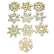 Hot Sale 10pcs Christmas Tree Ornament Wooden Snowflakes Gift Tag Wood Ornament For Weding Christmas