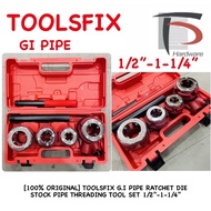 [100% ORIGINAL] TOOLSFIX G.I PIPE RATCHET DIE STOCK G.I PIPE THREADING TOOL SET 1/2”-1-1/4”