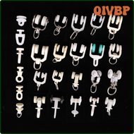 QIVBP 20Pcs/lot Curtain Track Plastic Pulley Straight Rail Curved Guide Roller Shower Curtain Track Hanging Wheel Hardware Accessories VMZIP