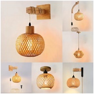 Rattan Wall Lamp Bedroom Bedside Wall Lamp Dining Cafe Wall Lamp Fixture