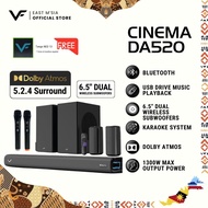 Vinnfier VF Hyperbar Cinema DA520 1300W Dolby Atmos 5.2.4 Soundbar with Bluetooth Karaoke System Spe