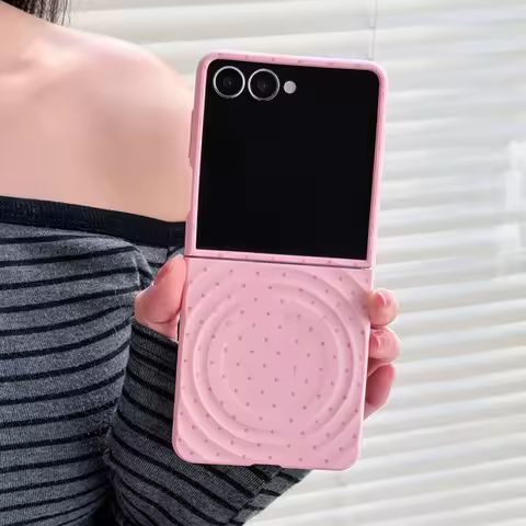 Korean Polka Dot Water Waves Macron Color Magnetic Phone Case for Samsung Z Flip 7 6 5 zflip 4 3 5G 