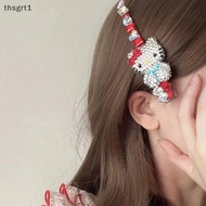 [TG1] Kawaii Hello Kitty Dubill Hair Clips Diamond Sanrio KT Cat Hairpin Sweet Headdress Side Bangs 