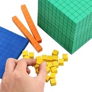 Sgmy Ten Blosplete Set Kids Math Plaything Math Blos Plastic Base Ten Set Cube Kids Math Plaything C