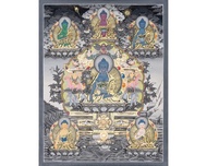 冥想的藥師佛唐卡  平靜的療法