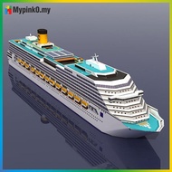 Mypink Cruise Ship Paper Model Cruise Ship 3D Paper Model DIY Puzzle Manual Papercrafts Toy MY