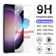 For Samsung Galaxy S23 S22 Plus 9H High Clarity Tempered Glass Fingerprint Unlock Screen Protector