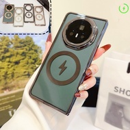 Magnetic Electroplated Transparent Cover Case for Honor Magic V6 V5 V3 VS3 6D Laser Engraving Shockp