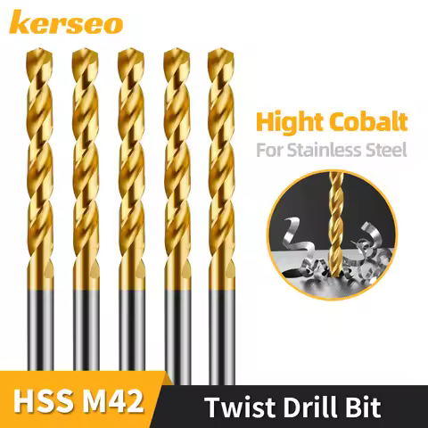 Kerseo M42 Cobalt Twist Drill Bit set HSS Hole Drill 8% High Cobalt Drill Bits for Metal Stainless S