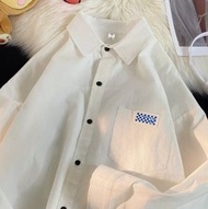 ONE - 工装襯衫（白色M-5XL）（下單后聯繫客服確認發貨尺碼）#F326001915