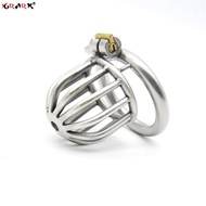 【EADWAF-KDAFHG】Small Size 304 Stainless Steel  Cage Lock  Games Metal Male Chastity Belt Device  Ring Sex Toys For Men Sexshop