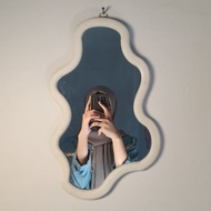 WAVE MIRROR | WHITE AESTHETIC MIRROR | AESTHETIC Wall Mirror |MODERN WHITE Abstract AESTHETIC Mirror