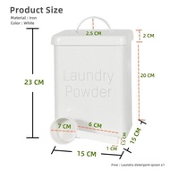 COLOGO 🥇 Detergent storage box with lid and scoop Multipurpose Washing Powder Container Household De