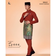 ELRAH EXCLUSIVE BAJU MELAYU SENNA BURNT ORANGE C42 NEW 2025 Slim Fit