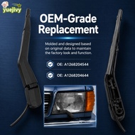 YUEJIPH 2PCS Headlight Wiper Replacement, Black ABS Headlamp Wiper Arm, Solid A1268204544，A126820464