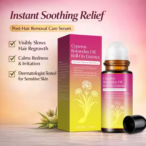 Cyperus Rotundus Oil Roll On, Natural Cyprus Cypress Rotundus Oil for Hair Removal, Reduces Unwanted