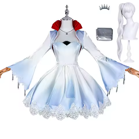 Weiss Schnee Cosplay RWBY White Trailer Cosplay Costume Wig Women Dress Halloween Carnival Party Com