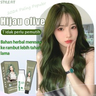 【Beli 100ml gratis 100ml】 STYLE FIT cat rambut teh susu Coklat muda*200ml pewarna rambut pria dan wa