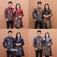 BAJU BATIK COUPLE SERAGAM BATIK KANTOR GURU KERJA PRIA WANITA PANJANG