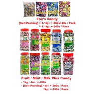 Fruit Plus/Mint/Milk/Fox's Candy (1kg/Jar/+-300s) / [Self-Packing] (1kg-1.1kg/+-240s-400s/Pack) - 16