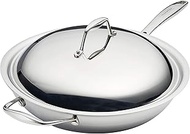 Tramontina Tri-Ply Clad Wok Stainless Steel 12 inch, 80116/046DS