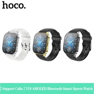 【Support Calls】HOCO Y19 AMOLED Bluetooth Smart Sports Watch 1.96 inch Unisex Smart Watch Bluetooth Connected IP68 Waterproof Watch 300mAh Battery 22 Languages For All Smartphones