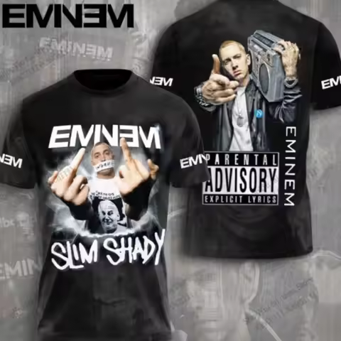 New Rapper Eminem 3d Printed Graphic T-shirt Men Women Fashion Tshirt Kids Hip Hop Tops Tees Men Clo