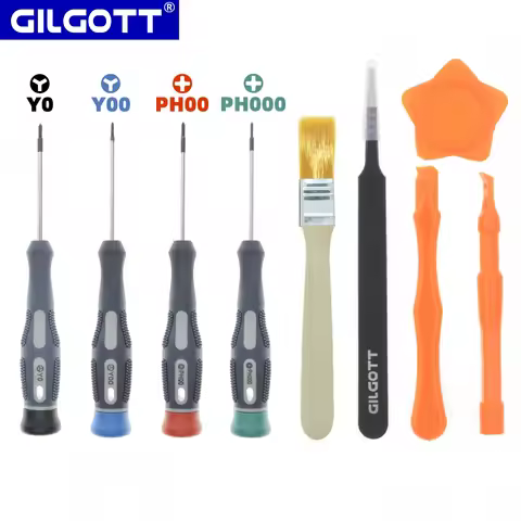 GILGOTT 9PCS/set Disassemble Magnetic Screwdriver Tools Kit for Nintendo Switch Lite GBM GBA SP DS D