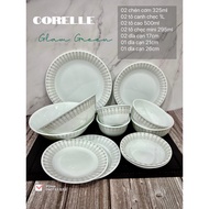 Corelle USA - Glam Green - Full 12 Green Sample Dishes