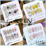 Nailbox, Short cat eye nailbox, short cute nailbox, cute nails, cute short fake nails, cute cartoon 