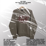 Topten original/topten sweater/branded sweater/graphic sweater Korean style/korean sweater/choco gre
