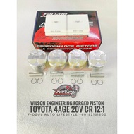 Wilson Engineering Forged Piston Kit Toyota 4AGE 20V 82MM High Compression