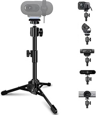 Desktop Webcam Tripod Stand, Portable Webcam Mount Holder with Magnet Mount and 1/4 Thread Compatibl