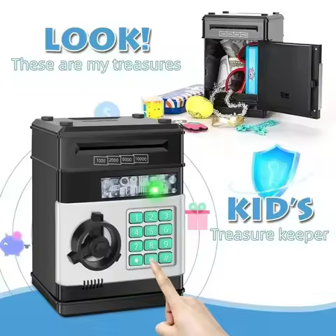 2026 Piggy Bank Cash Coin Can ATM Bank Electronic Coin Money Bank For Kids Age 3-12, Money Savings B