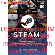Steam Wallet Gift Card Malaysia USD20 Instant Express Delivery (20USD Auto Convert to RM)
