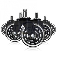 5pcs 2.5/3 Inch Office Chair Caster Wheels Roller Rollerblade Style Silent Castor Wheel Replacement 