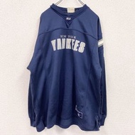 90年代Lee MLB洋基隊比賽球衣，復古海軍藍。