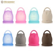 CHICSUMMER Silicone Menstrual Cup L/S Reusable Feminine Hygiene Q3V9 2W4U