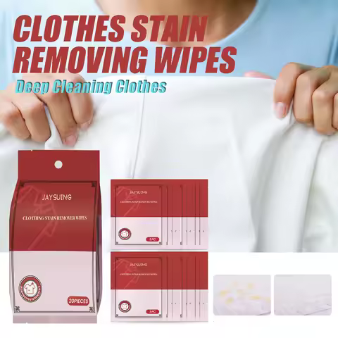 Jaysuing Clothes Stain Removing Wipes Deep Cleaning Clothes Effective Stain Removal Color-Protecting