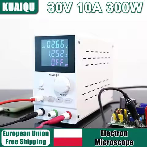 KUAIQU 30V 10A 300W DC Power Supply Programmable Knob Voltage Regulator OUTPUT USB 5V 2A Phone Charg