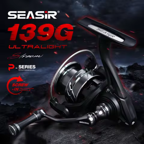 SEASIR Stream Spinning Reel 139g Ultralight Carbon Washers Max Drag 6Kg 5+1BB 5.4:1 Gear Ratio Fishi