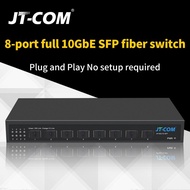 JT-COM 8 10-gigabit SFP+ ports Ethernet Switch 1G/2.5G/10G SFP+ 8Port Fiber Optical Switch Plug And 