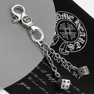 Chrome Hearts Vintage Chrome Core 925 Sterling Silver Solid Dice Keychain Bag Chain Personalized Cro