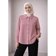KEMEJA Shirt Geometric Ethnic Pattern Long SleeveWanita - CE-06