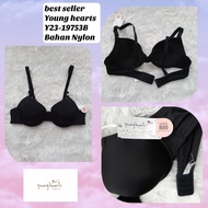 HITAM Young HEARTS Underwire BRA Black SIZE 36B 34B Y23-1975B Very Cool Material SISTER
