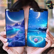 Samsung a80 glass phone case printed with beautiful sky landscape