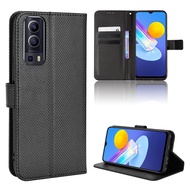 VIVO Y72 5G Casing Flip Phone Holder Stand VIVO Y52 5G Case Wallet PU Leather Back Cover