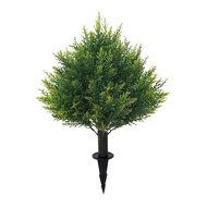 Artificial Cedar Topiary Trees Faux Greenery Topiary Plants Evergreen Artificial Shrubs Bushes with 