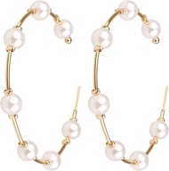 Pearl Hoop Earrings for Women Fashion Hypoallergenic Girls Pearl Earrings Drop Dangle Earrings Jewel