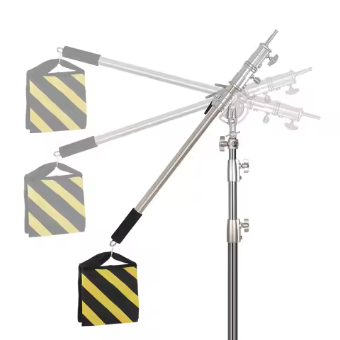 Cross Arm 2.49m Crane Lifting Frame Studio Photo Telescopic Boom Arm Top Light Stand With Sandbag fo